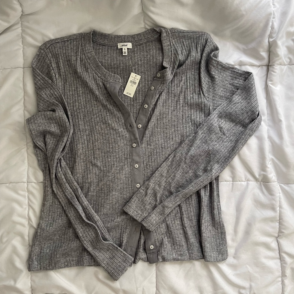 Aerie NWT Gray Ribbed Women's Sweater